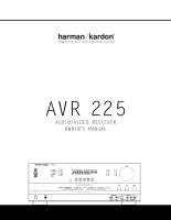 Harman-Kardon AVR-225-Owners-Manual